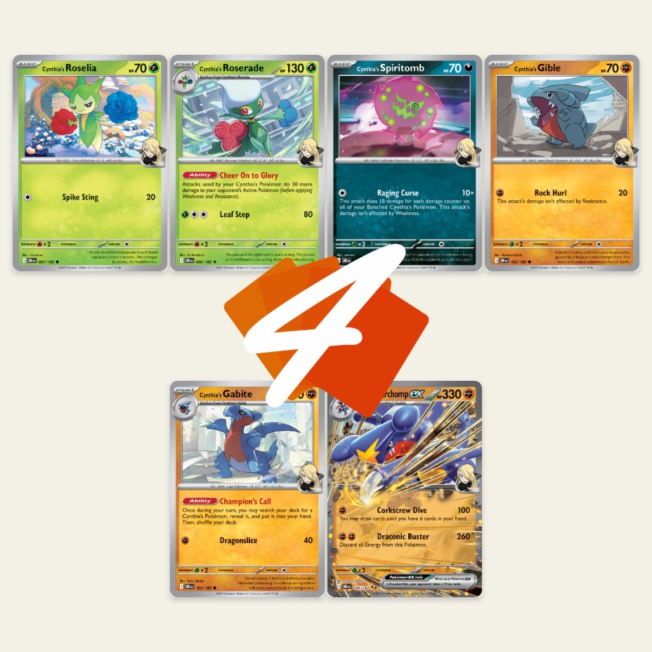 Cynthia's GARCHOMP ex : Absorb Big Damage & Use It Against Them ! PTCGL Gameplay (DESTINED RIVALS)